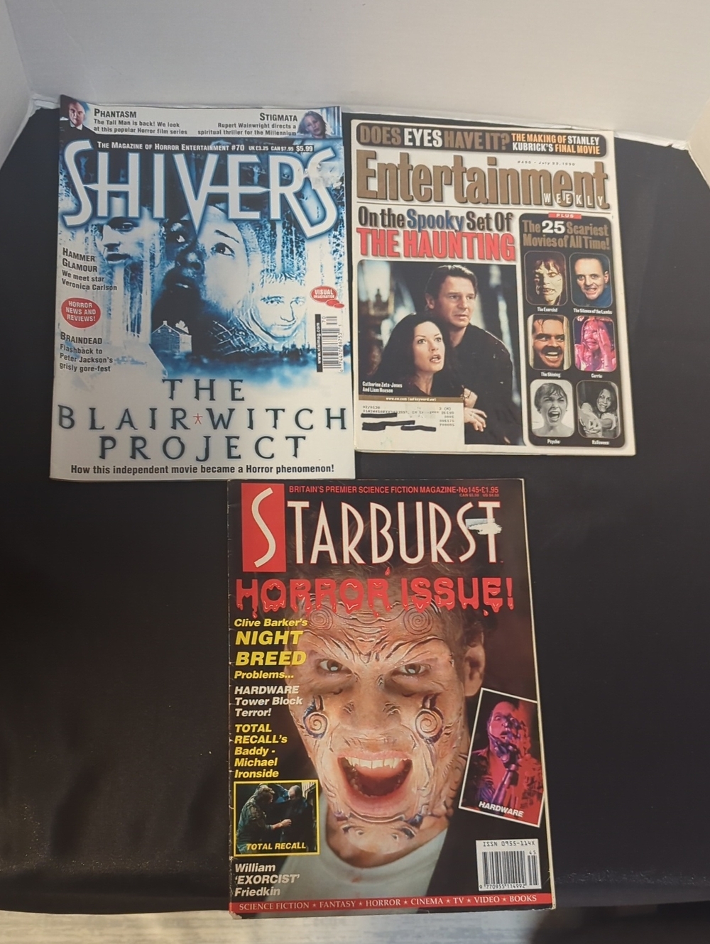 3 Horror Magazines Shivers , Starburst And Entertainment Weekly